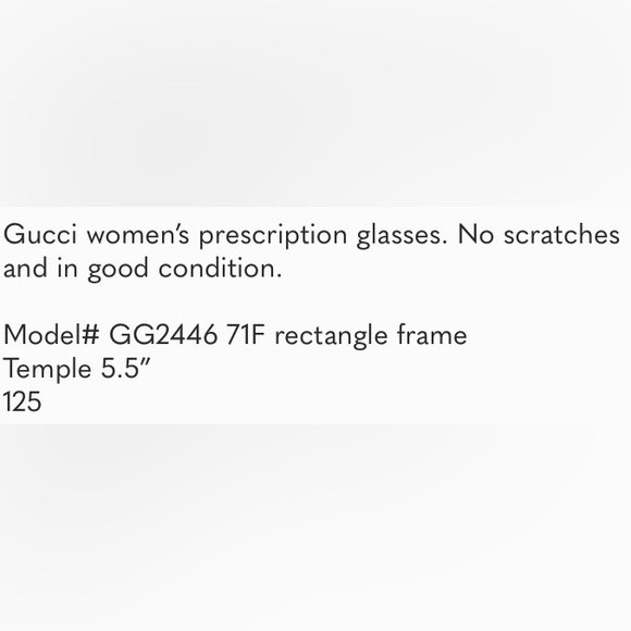 Gucci Prescription Glasses/Case and Cloth - Picture 16 of 17